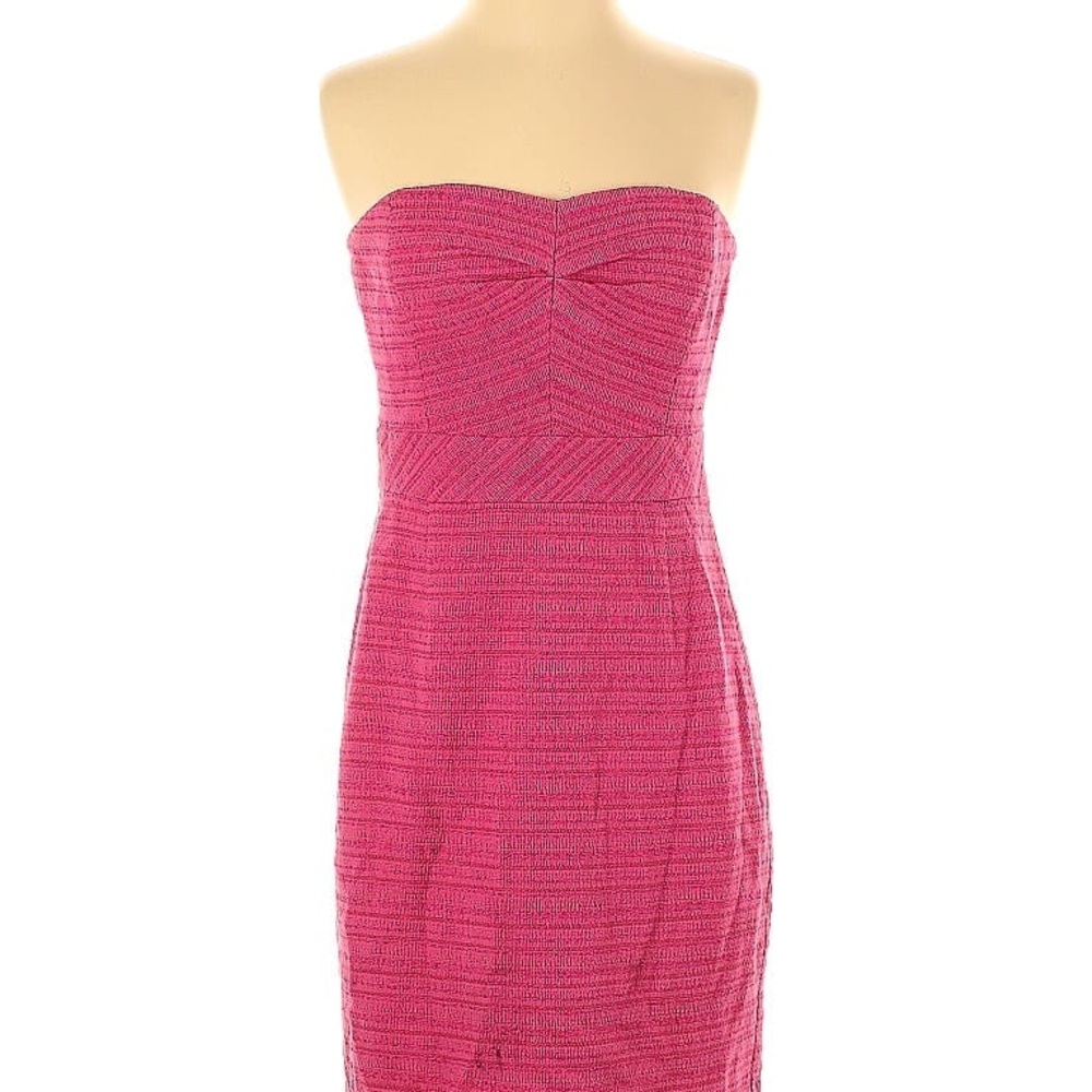 Trina Turk Pink Tweed Strapless Dress 90s Clueless Style